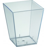 38 Verrine quadrate larghe, PS, 6x6x7 cm, 15 cl