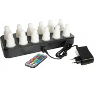 1 set complet de 12 LED multicolore rechargeable