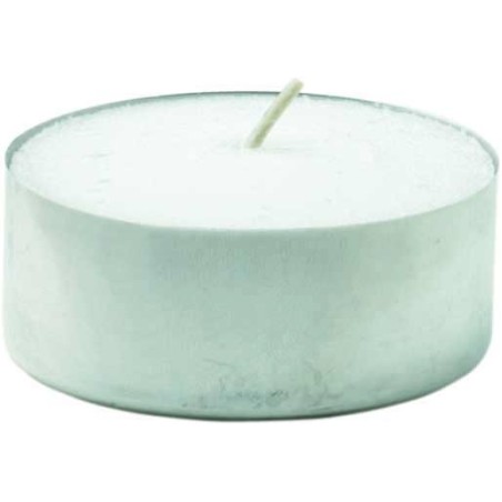 Maxi candela piatta, bianca, 6 cm, durata 10 ore