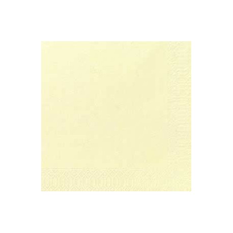 50 Dunilin-Servietten cream, uni, 40 x 40, 1/4