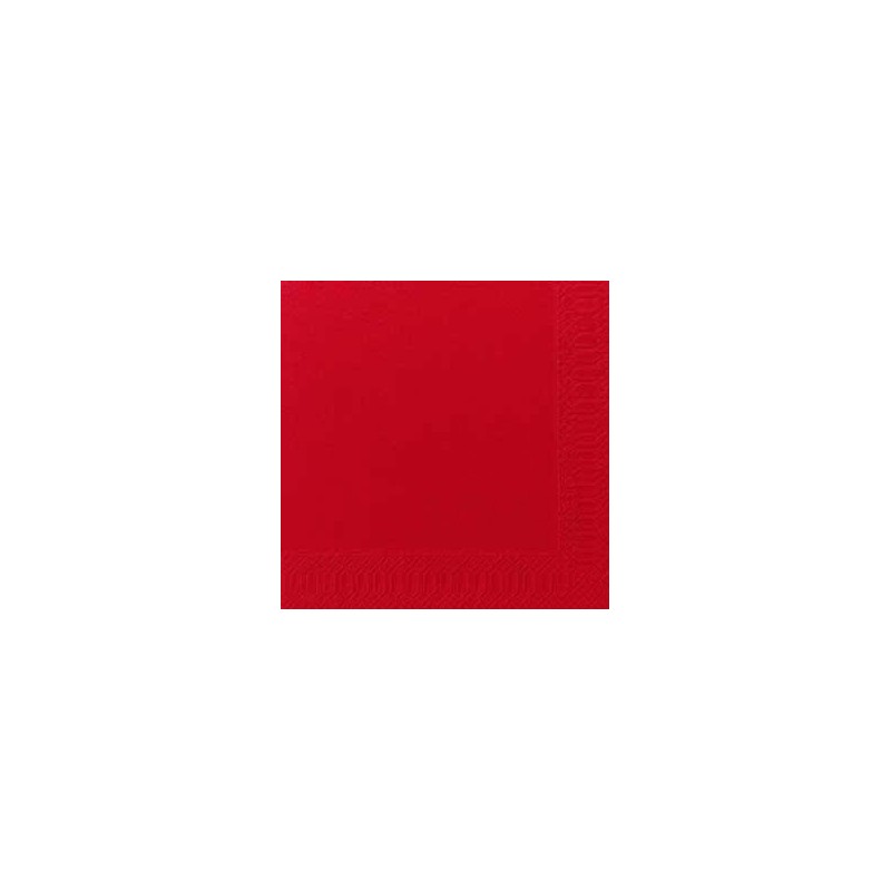 60 tovaglioli Bio Dunisoft rossi 40 x 40, 1/4
