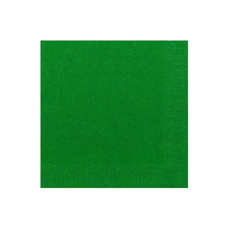 Serviettes Dunilin vert chasseur, 40 x 40, 1/4