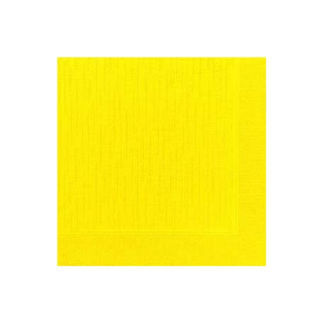 50 Serviettes classic jaune, 40 x 40, 1/4