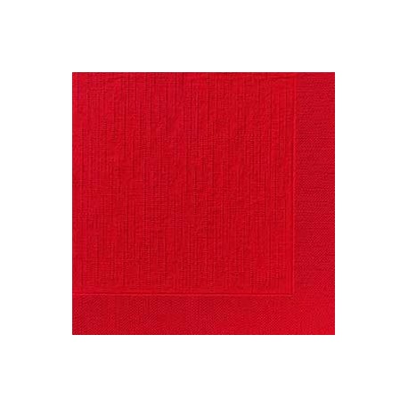 50 Klassik-Servietten, uni, rot, 40 x 40, 1/4