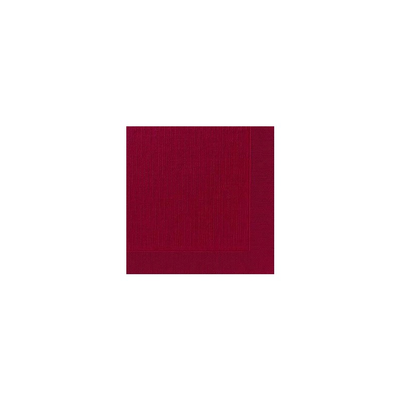 50 Klassik-Servietten, uni, bordeaux, 40 x 40, 1/4