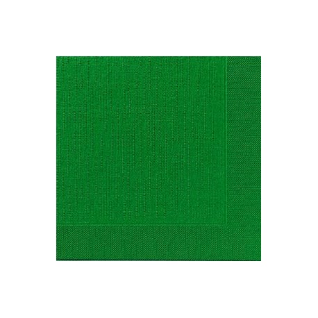 50 serviettes classic, vert chasseur, 40 x 40, 1/4