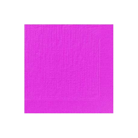 50 Klassik-Servietten, uni, fuchsia, 40 x 40, 1/4