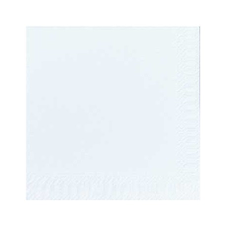 Serviettes coktail 24x24 blanc