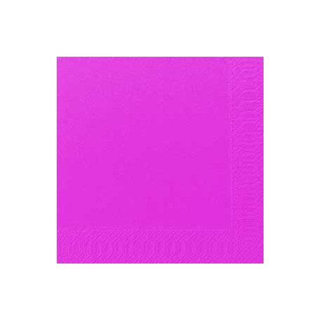 250 Serviettes coktail 24x24 fuchsia