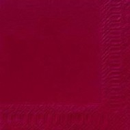 50 Serviettes 33x33 3 couches bordeaux