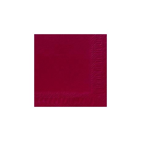 Serviettes 33x33 3 couches bordeaux