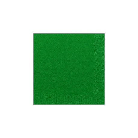 Serviettes 33x33 3 couches vert foncé