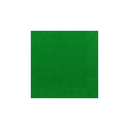 Serviettes 33x33 3 couches vert foncé