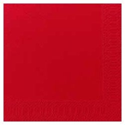 Serviettes 33x33 3 couches rouge