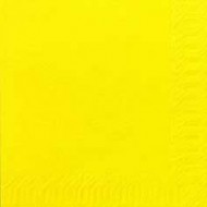 50 Serviettes 33x33 3 couches jaune