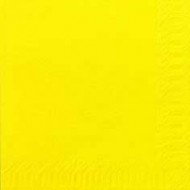50 Serviettes 33x33 3 couches jaune