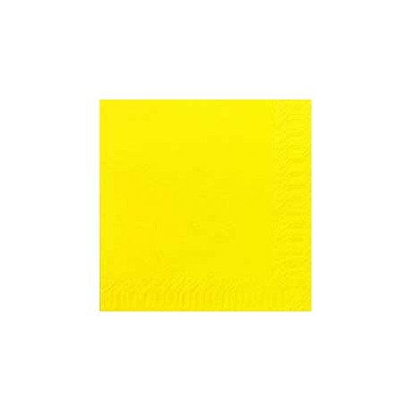 Serviettes 33x33 3 couches jaune