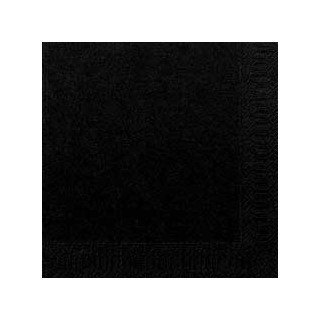 50 Servietten 33x33, 3 lagig, schwarz