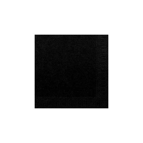 Serviettes 33x33 3 couches noir
