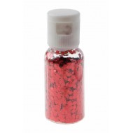 Paillettes en tube, PP, 2,5 mm, 1 tube de 15 grammes, rouge