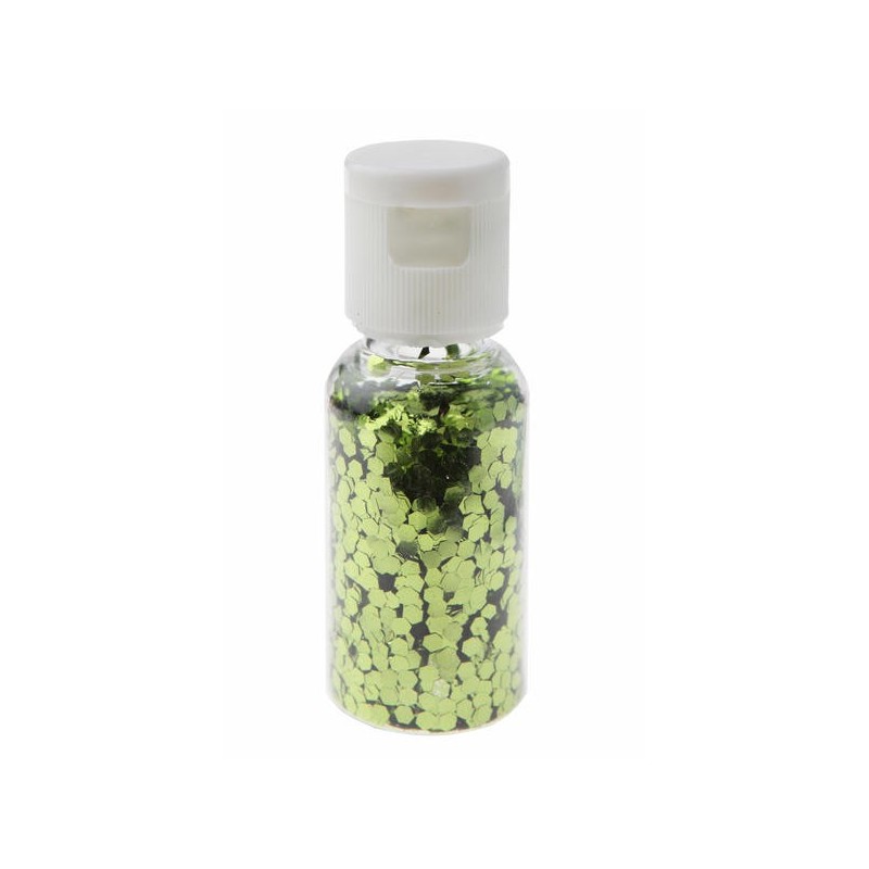 Paillettes in tubo, PP, 2,5 mm, 1 tubo di 15 grammi, verde