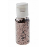 Paillettes en tube, PP, 2,5 mm, 1 tube de 15 grammes, chocolat