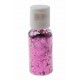 Paillettes en tube, PP, 2,5 mm, 1 tube de 15 grammes, fuchsia