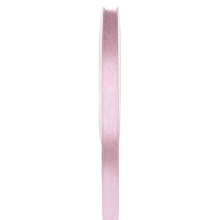 1 Ruban satin double face rose, bobine de 25 mètres