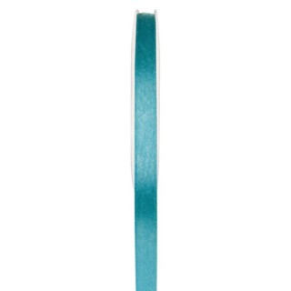 1 Doppelsatinband, türkis, 6 mm x  25 meter