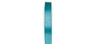 1 Doppelsatinband, türkis, 6 mm x  25 meter