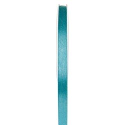 1 Doppelsatinband, türkis, 6 mm x  25 meter