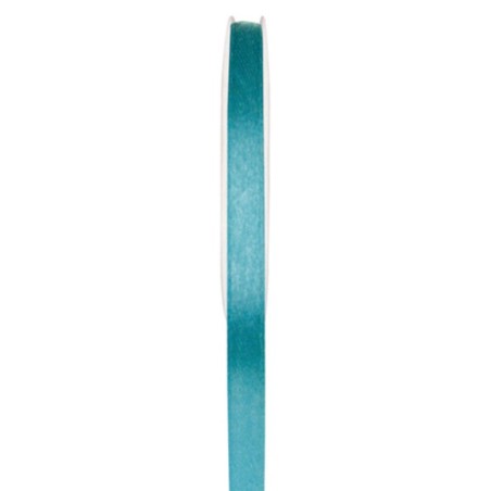 1 Doppelsatinband, türkis, 6 mm x  25 meter