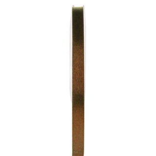 1 Ruban satin double face chocolat, bobine de 25 mètres