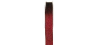 1 Ruban satin double face bordeaux, bobine de 25 mètres