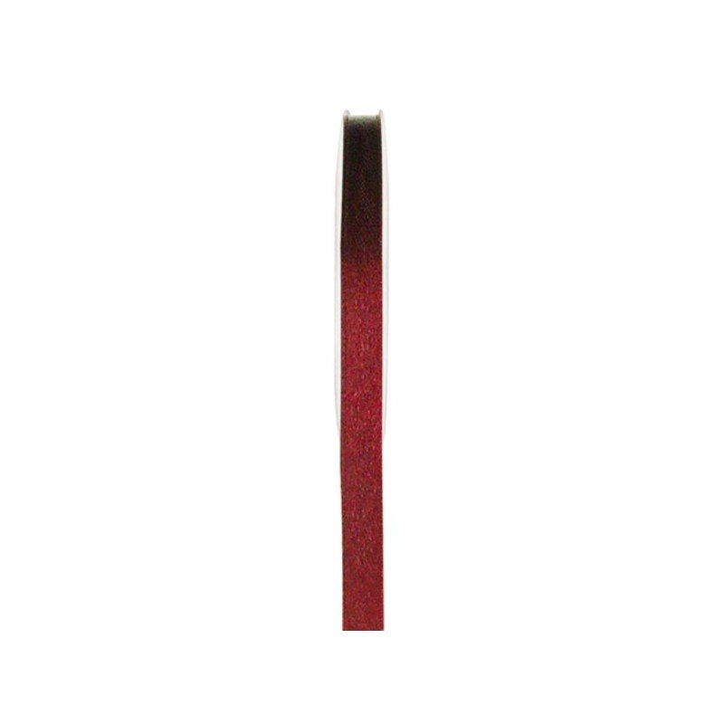1 Doppelsatinband, bordeaux, 6 mm x 25 meter