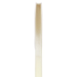 1 Ruban satin double face ivoire, bobine de 25 mètres