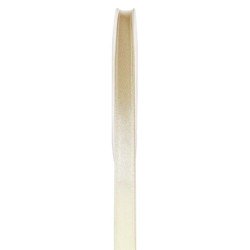 1 Ruban satin double face ivoire, bobine de 25 mètres