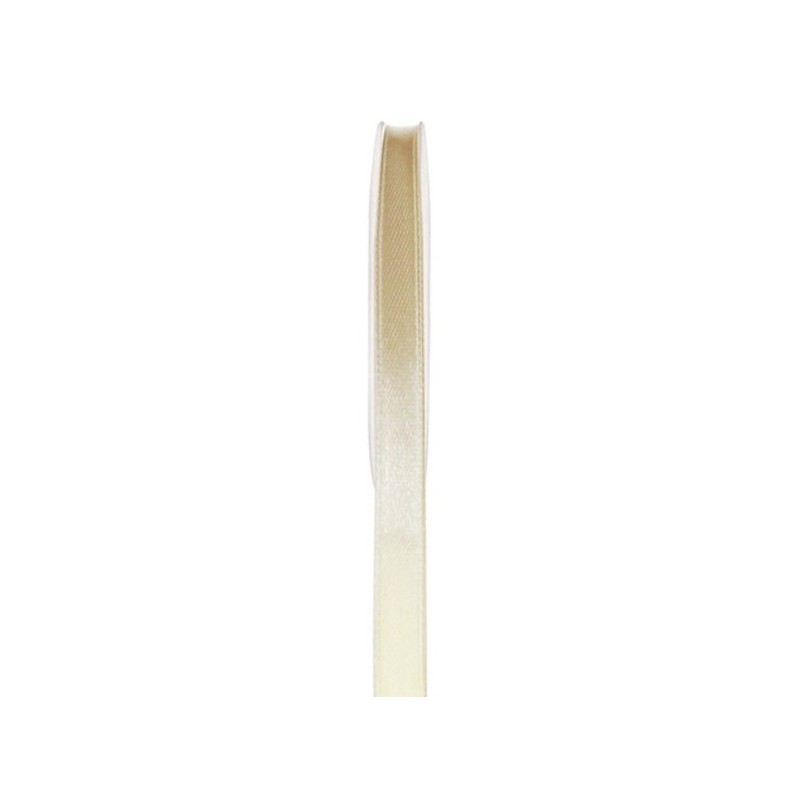 1 Doppelsatinband, cream, 6 mm x 25 meter