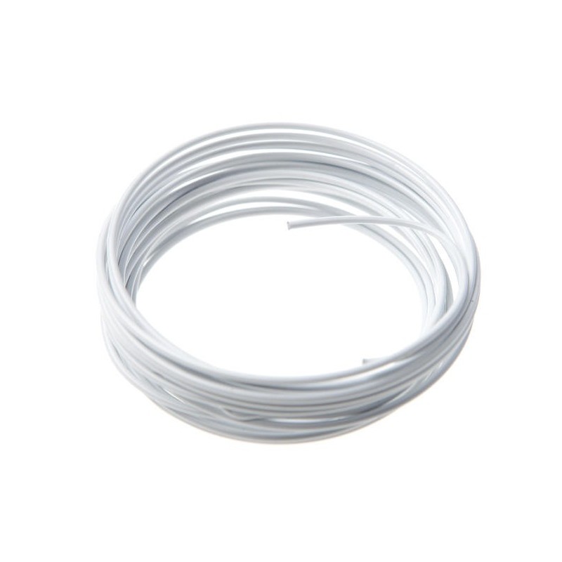 Filo di alluminio, 2 mm, 5 metri, bianco