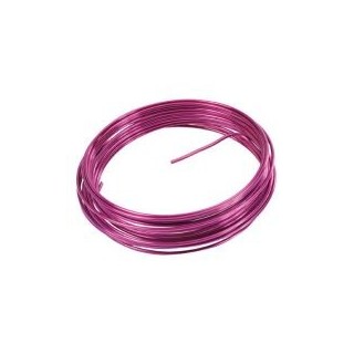 Draht, Aluminium, 2 mm, 5 Meter, Fuchsia