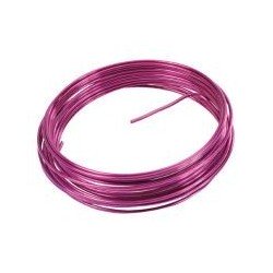 Draht, Aluminium, 2 mm, 5 Meter, Fuchsia