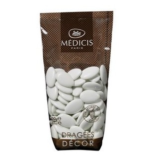 Dragées décor chocolat,70% cacao, turquoise, 250gr