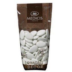 Dragées décor chocolat,70% cacao, turquoise, 250gr