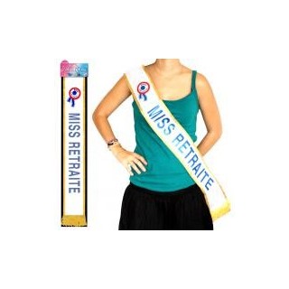 Echarpe miss retraite bleue
