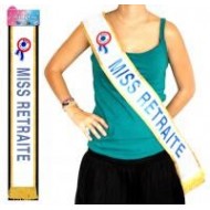 fascia"Miss retraite"( miss pensione) blu