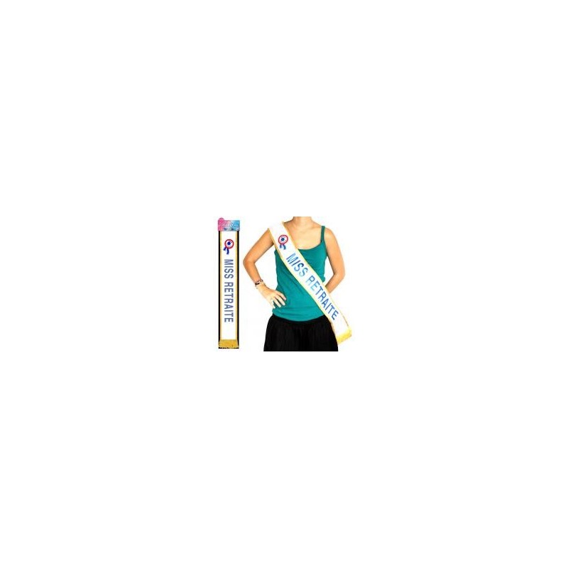Echarpe miss retraite bleue