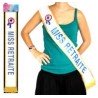 Echarpe miss retraite bleue
