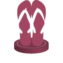 4 Namenkärtchen, Flip-Flap, Höhe 4 cm, fuchsia