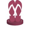4 segnaposto, infradito fucsia, 4 cm