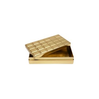 Tablette chocolat métalissée, or, 1 pièce